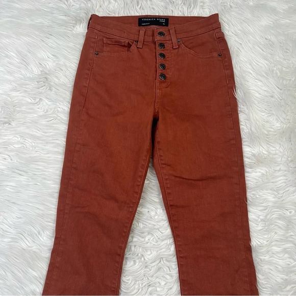 Veronica Beard Maera High-Rise Skinny Jeans Cinnamon Designer Denim 26 - Picture 4 of 11